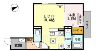 大阪府豊中市浜1丁目【アパート】の間取り