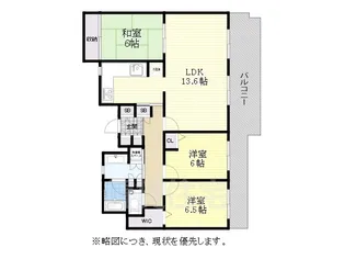 パークハウスガーデン梅園北館【2階】の間取り