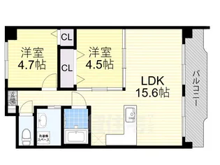 サンハイツ木多【2階】の間取り