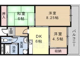ユーネスト浅野【505号室】の間取り