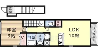 ルトゥール豊【2階】の間取り