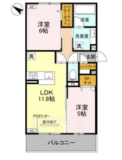 リヴェール京都桂【3階】の間取り