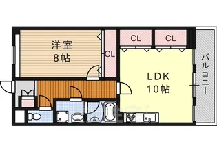 プログレスアサダ瓦町【7階】の間取り