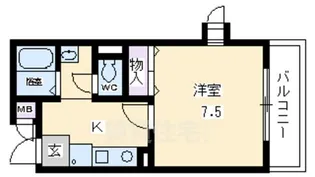 アブレスト四条大宮【5階】の間取り