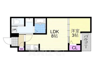 1DKの間取り画像