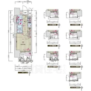 プレサンス丸の内城雅【9階】の間取り