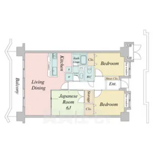 ISM東別院【7階】の間取り