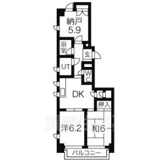 ロイヤル牛巻第一【6階】の間取り