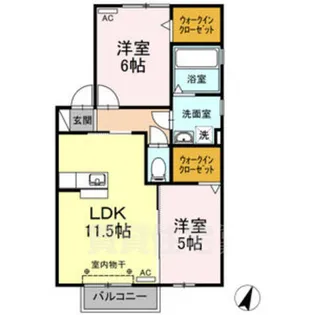 サンハイツ雅 B棟【2階】の間取り