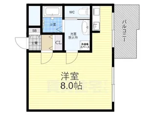 ウェルバート瓜破【404号室】の間取り