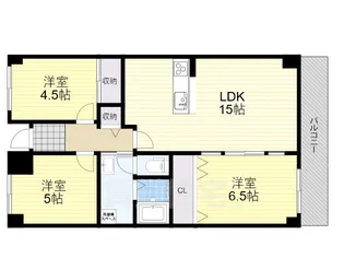 グランドパレス学園前C棟【2階】の間取り