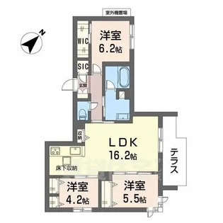 グランメゾン高師浜【1階】の間取り