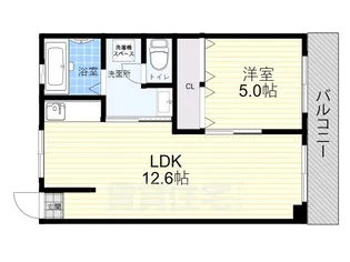 谷田十三マンション【4階】の間取り