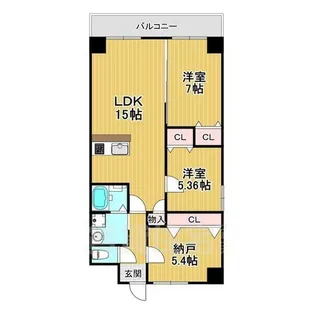 GROOVE上甲子園レジデンス【2階】の間取り