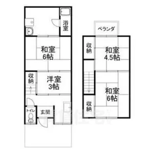 京都府京都市北区紫野西泉堂町【一戸建】の間取り