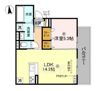 ラフィーネ丹波橋【3階】の間取り