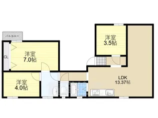 3LDKの間取り画像