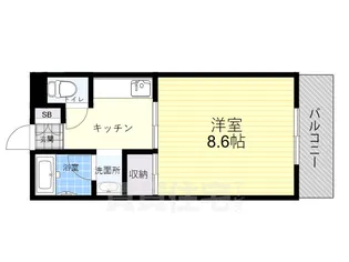 キンキ北ハイツ【306号室】の間取り