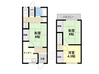エクセルハイツ磯野【1階】の間取り
