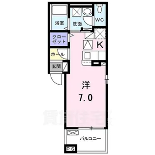 ディアコート栗栖野【1階】の間取り