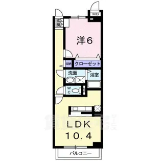 ラルジュ西金ヶ崎【4階】の間取り