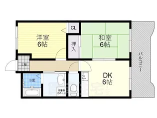 サンロイヤル【1階】の間取り