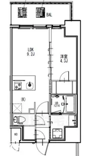 S-RESIDENCE金山epure【9階】の間取り
