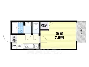 フラッティ四条大宮2【2階】の間取り