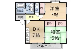 2DKの間取り画像
