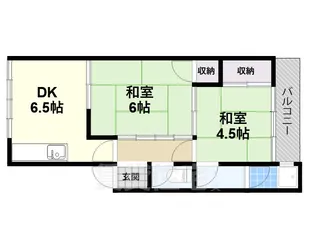 鳥見山荘園ビル1号棟【2階】の間取り
