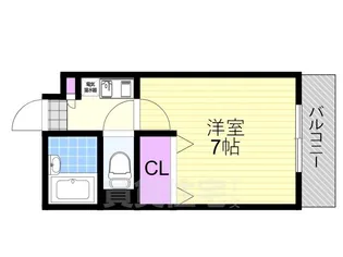 大阪府大阪市西淀川区野里1丁目【マンション】の間取り