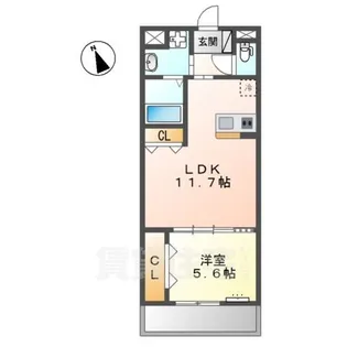 ウエストウイング6【1階】の間取り