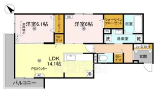 D-レジデンス豊里【1階】の間取り