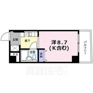 Gloire烏丸五条(旧:Eau de Vie烏丸五条)【6階】の間取り
