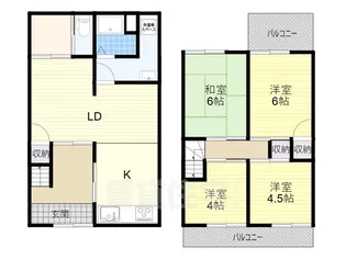 大阪府和泉市肥子町2丁目【テラスハウス】の間取り