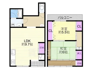 大阪府大阪市淀川区田川北1丁目【一戸建】の間取り