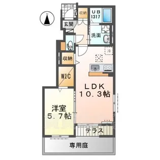 メモリーくすのき【1階】の間取り