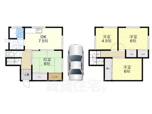 大阪府枚方市須山町【一戸建】の間取り