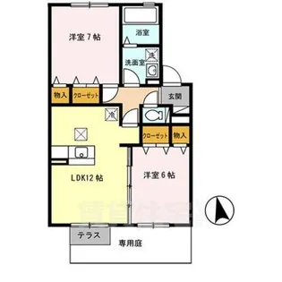 カルチェ赤坂A棟【1階】の間取り