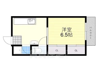 1DKの間取り画像