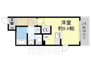 スワンズ大阪アクシオン【11階】の間取り