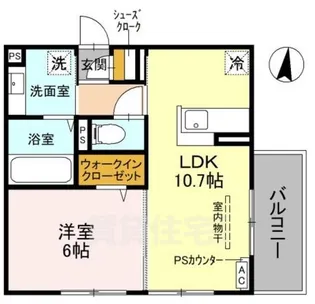 GRAMM六地蔵 B棟【2階】の間取り