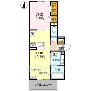 GRAMM六地蔵 C棟【3階】の間取り