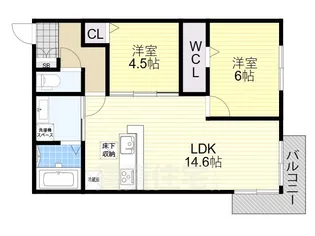Palais Poire B棟【2階】の間取り