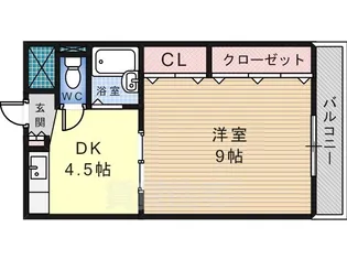 クレアラビ向陵【2階】の間取り