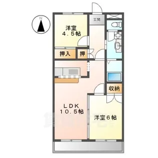 2LDKの間取り画像