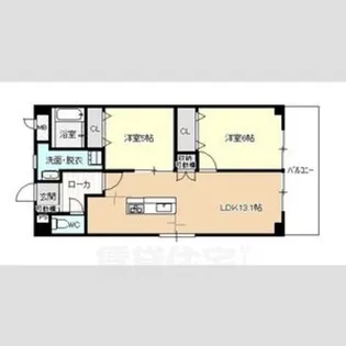 2LDKの間取り画像