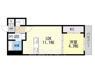 レジデンスコート北田辺【2階】の間取り
