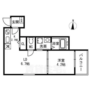 F asecia Canale(仮 中京区壬生下溝町ハイツ)【1階】の間取り