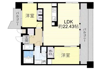 プレジオ東三国【7階】の間取り